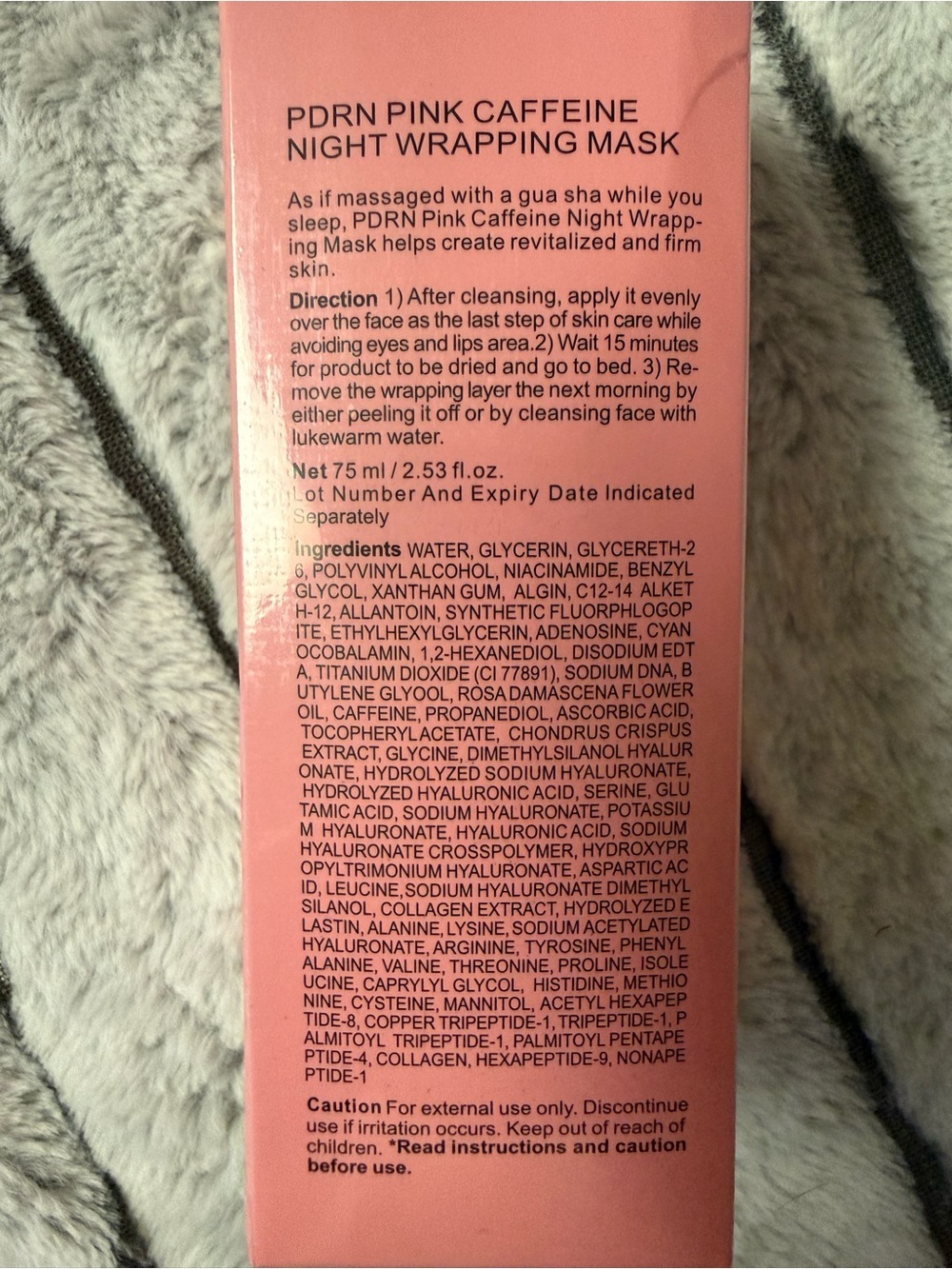 PDRN Pink Caffeine Night Wrapping Mask Skincare Brush & Mask Kit - Women Makeup - Picture 4 of 8